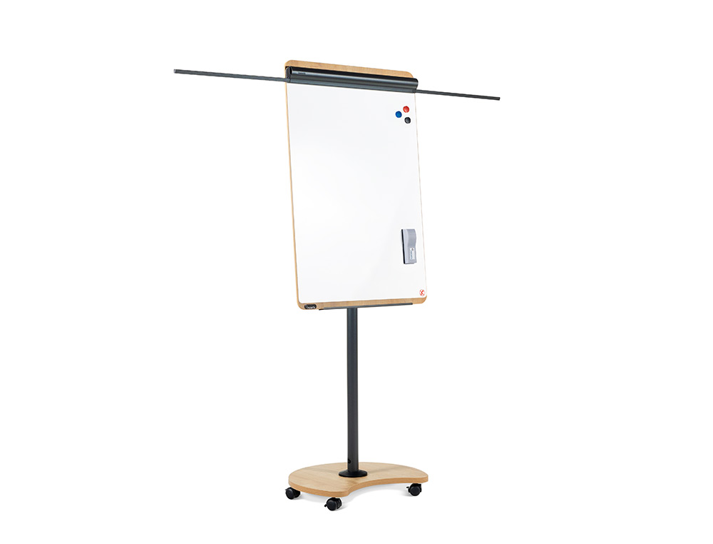 QUADRO BRANCO ROCADA GAMA NATURAL MOVEL LACADO MAGNETICO COM 2 BRACOS DOBRAVEIS 69X99 CM