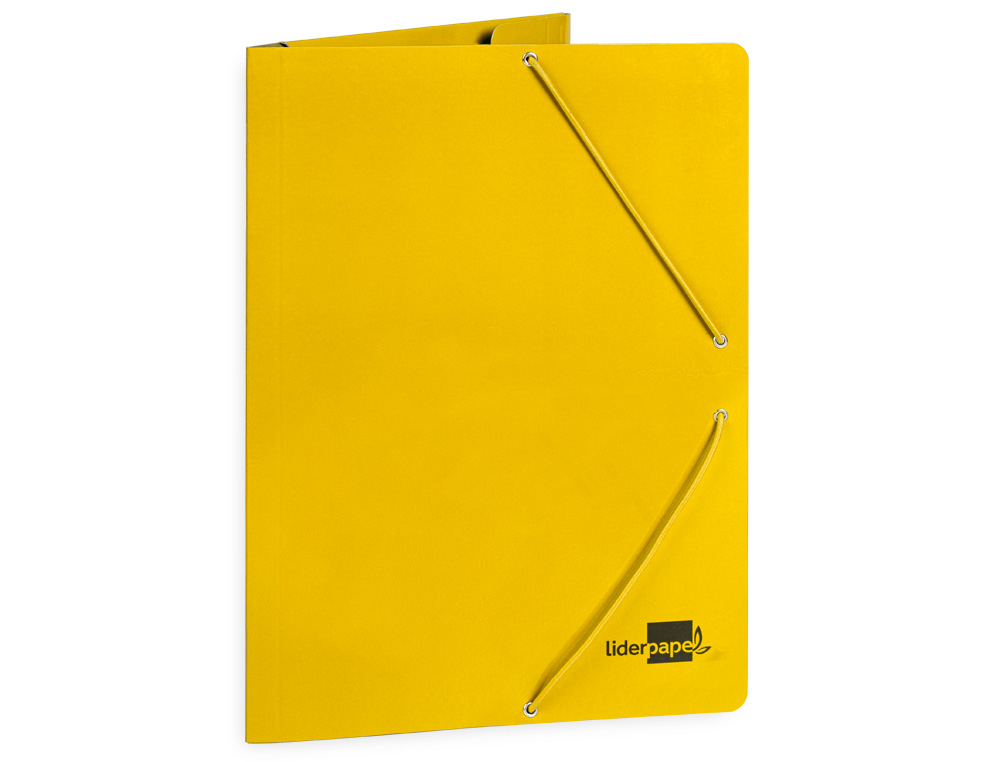 PASTA LIDERPAPEL DE ELASTICOS FOLIO 3 ABAS CARTAO PLASTIFICADO COR AMARELO
