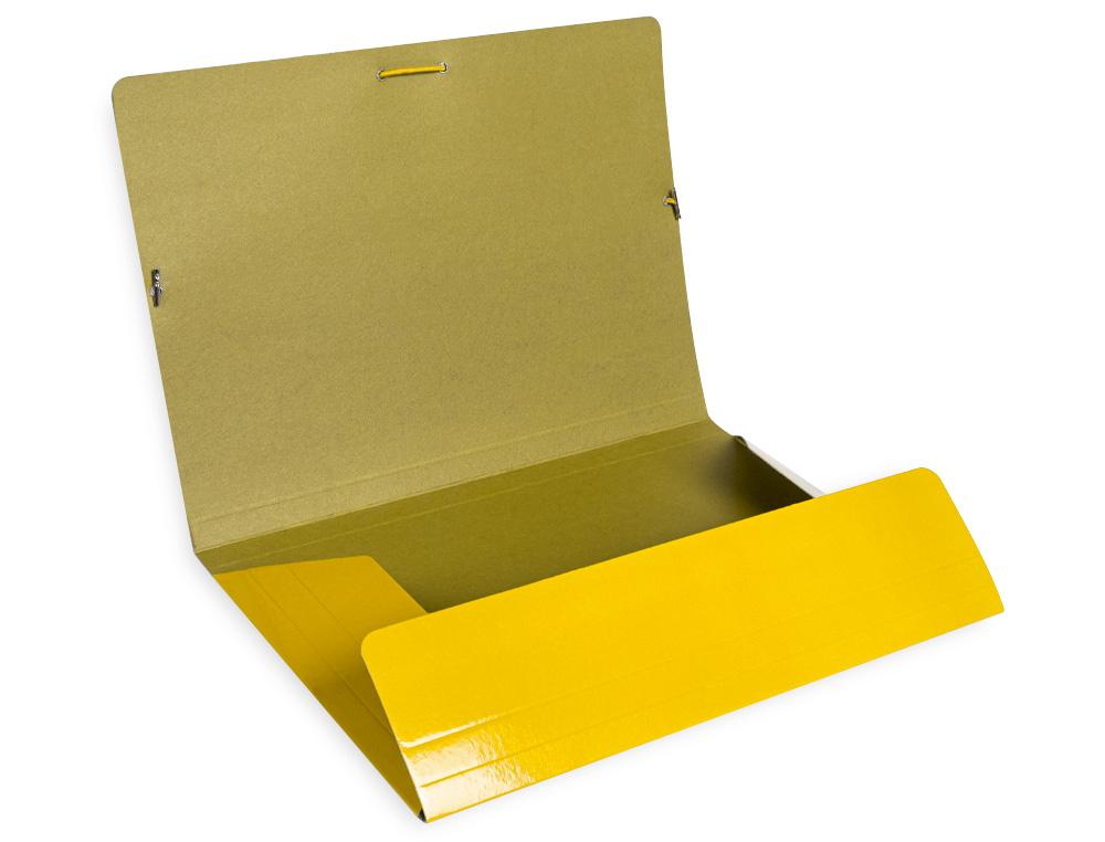PASTA LIDERPAPEL DE ELASTICOS FOLIO 3 ABAS CARTAO PLASTIFICADO COR AMARELO