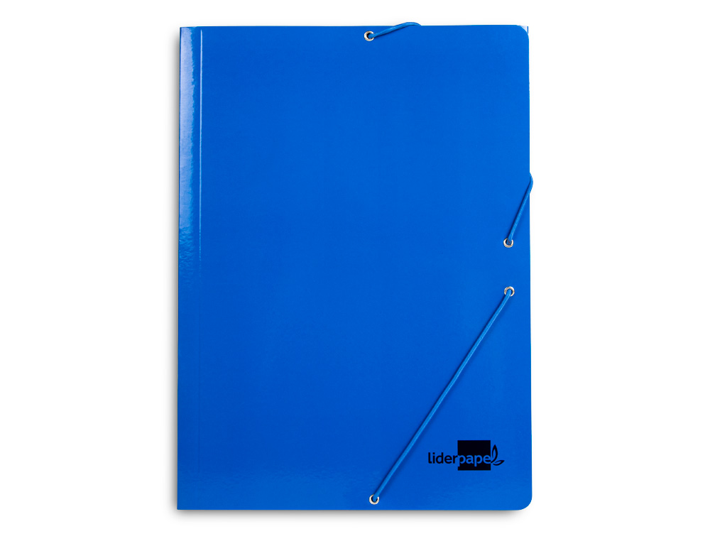 PASTA LIDERPAPEL DE ELASTICOS FOLIO 3 ABAS CARTAO PLASTIFICADO COR AZUL