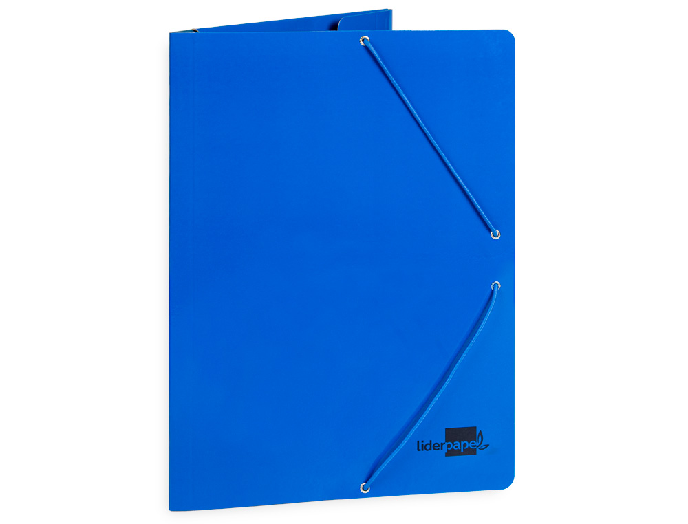 PASTA LIDERPAPEL DE ELASTICOS FOLIO 3 ABAS CARTAO PLASTIFICADO COR AZUL