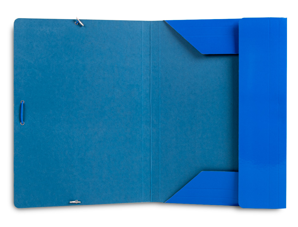 PASTA LIDERPAPEL DE ELASTICOS FOLIO 3 ABAS CARTAO PLASTIFICADO COR AZUL
