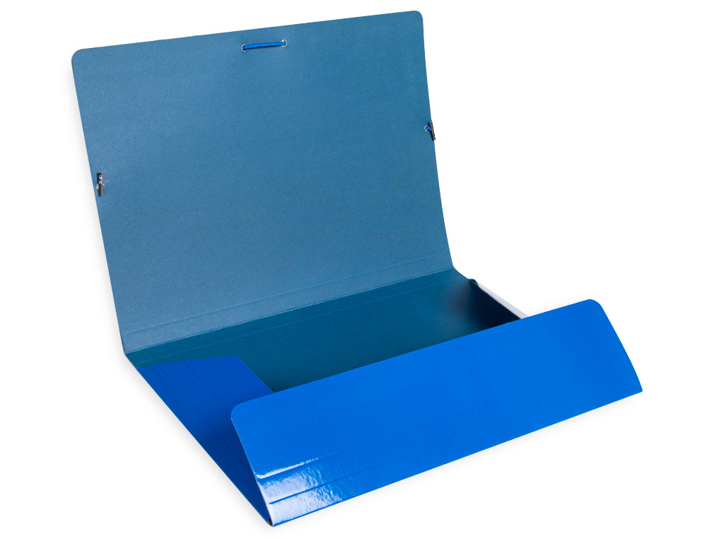 PASTA LIDERPAPEL DE ELASTICOS FOLIO 3 ABAS CARTAO PLASTIFICADO COR AZUL