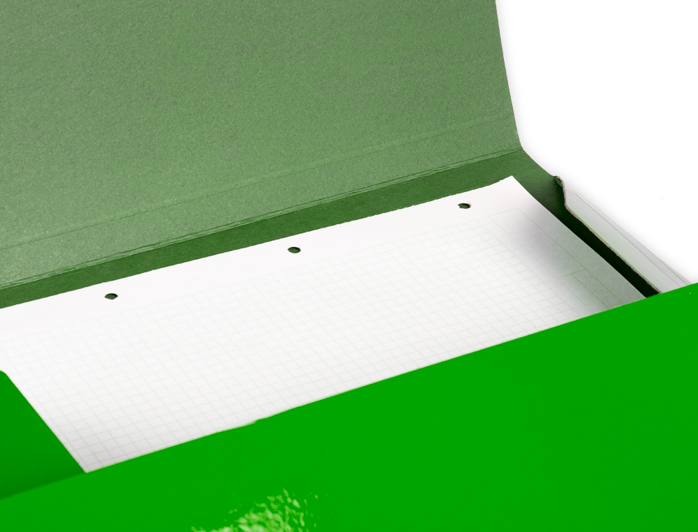 PASTA LIDERPAPEL DE ELASTICOS FOLIO 3 ABAS CARTAO PLASTIFICADO COR VERDE