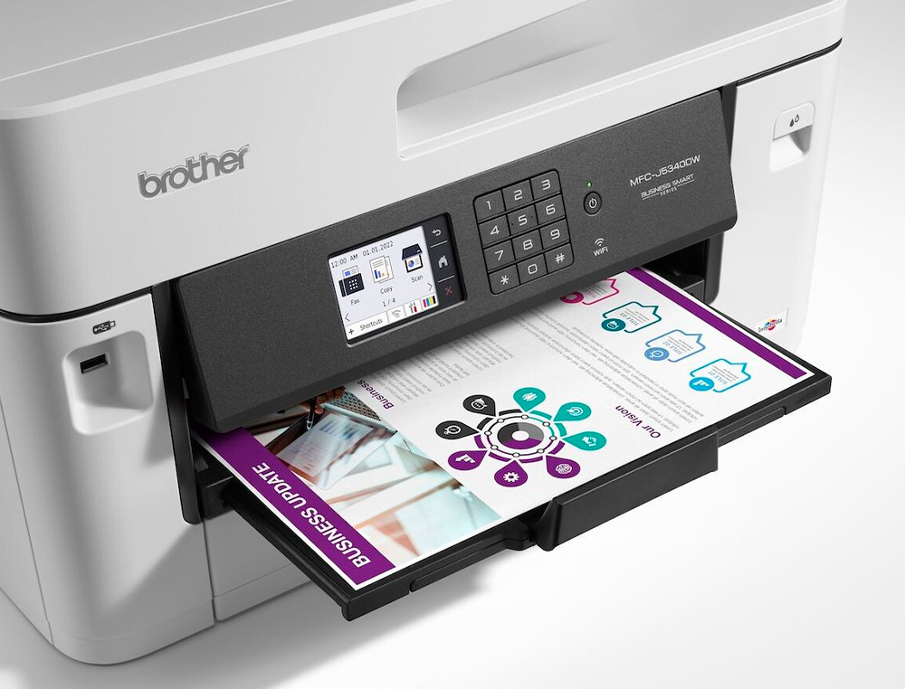 MULTIFUNÇ ES BROTHER MFC-J5340DW PROFISSIONAL A4 / A3 COR TINTA 28PPM DUPLEX TATIL WIFI BANDEJA 250 FOLHAS