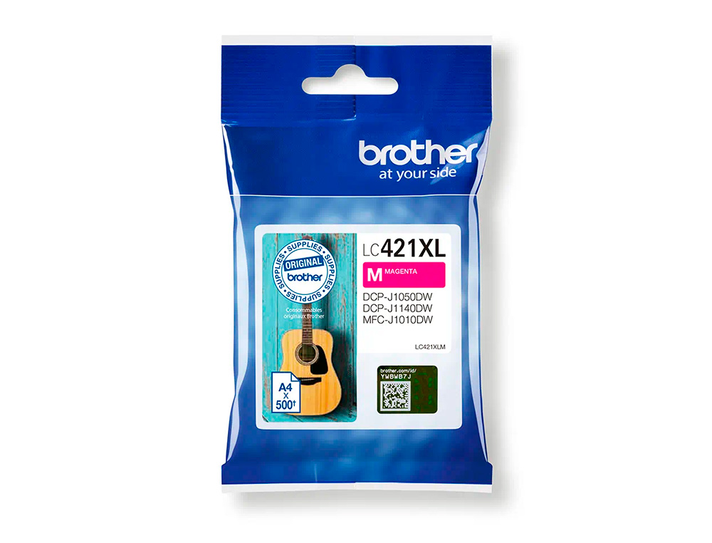 TINTEIRO BROTHER LC421XLM DCP-J1050DW / DCP-J1140DW / MFC-J10 MAGENTA 500 PAGINAS