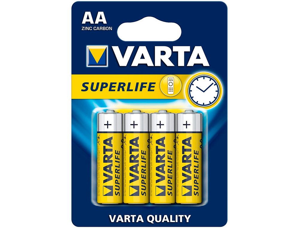 PILHA VARTA SUPERLIFE AA TIPO LR-6 BLISTER DE 4 UNIDADES