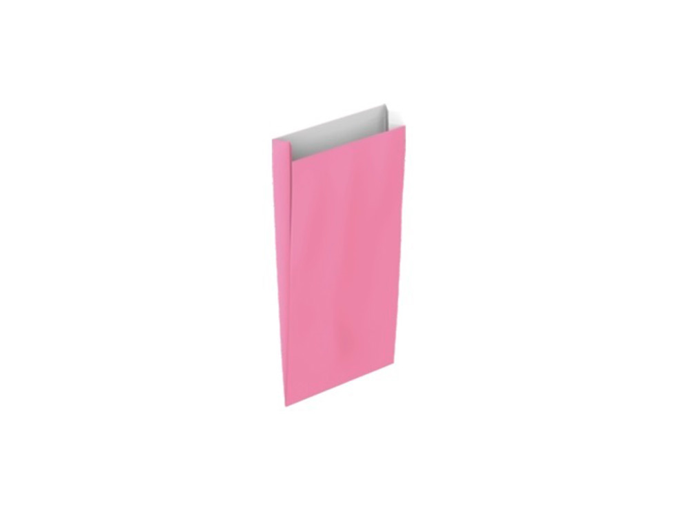 ENVELOPE BASIKA CELULOSE ROSA COM FOLE XXS 100X200X30 MM PACK DE 25 UNIDADES