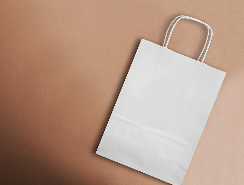 SACO DE PAPEL Q-CONNECT CELULOSE BRANCO S COM ASA TORCIDA 240X320X100 MM
