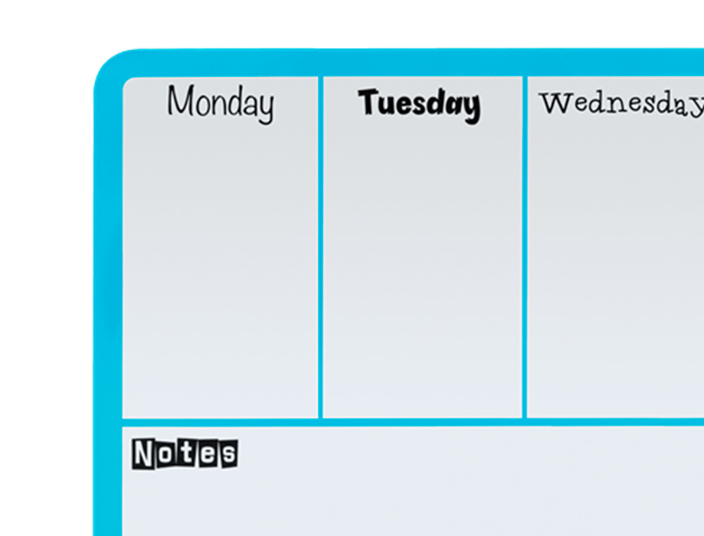 PLANIFICADOR SEMANAL NOBO MAGNETICO COR AZUL 140X360 MM