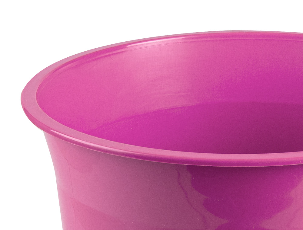 CESTO PLASTICO LIDERPAPEL ECOUSE 100% RECICLADO ROSA OPACO 13 LITROS
