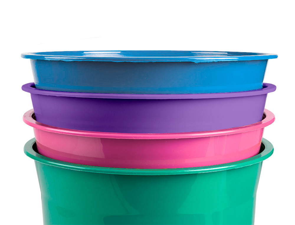 CESTO PLASTICO LIDERPAPEL ECOUSE 100% RECICLADO ROSA OPACO 13 LITROS