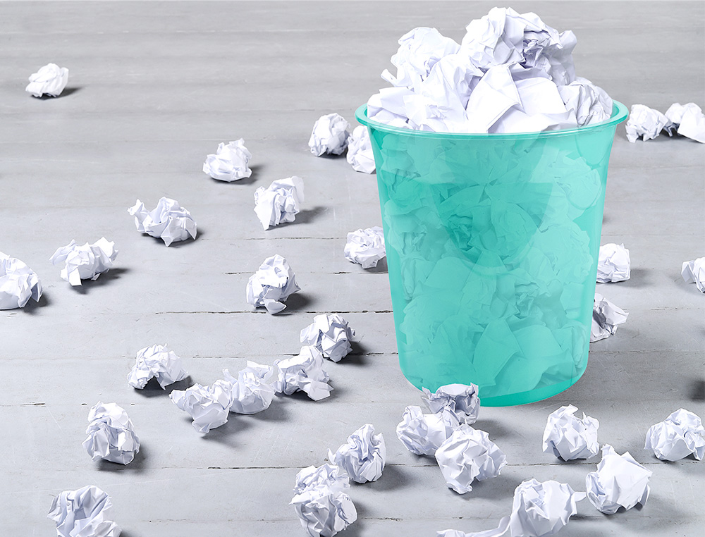 CESTO DE PAPEIS EM PLASTICO LIDERPAPEL ECOUSE 100% RECICLADO MENTA TRANSLUCIDO 13 LITROS 275X285 MM