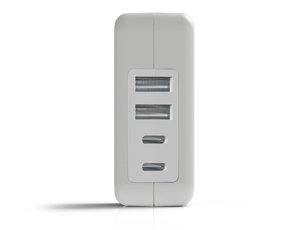 CARREGADOR DE PAREDE GROOVY 4 USB COR BRANCO