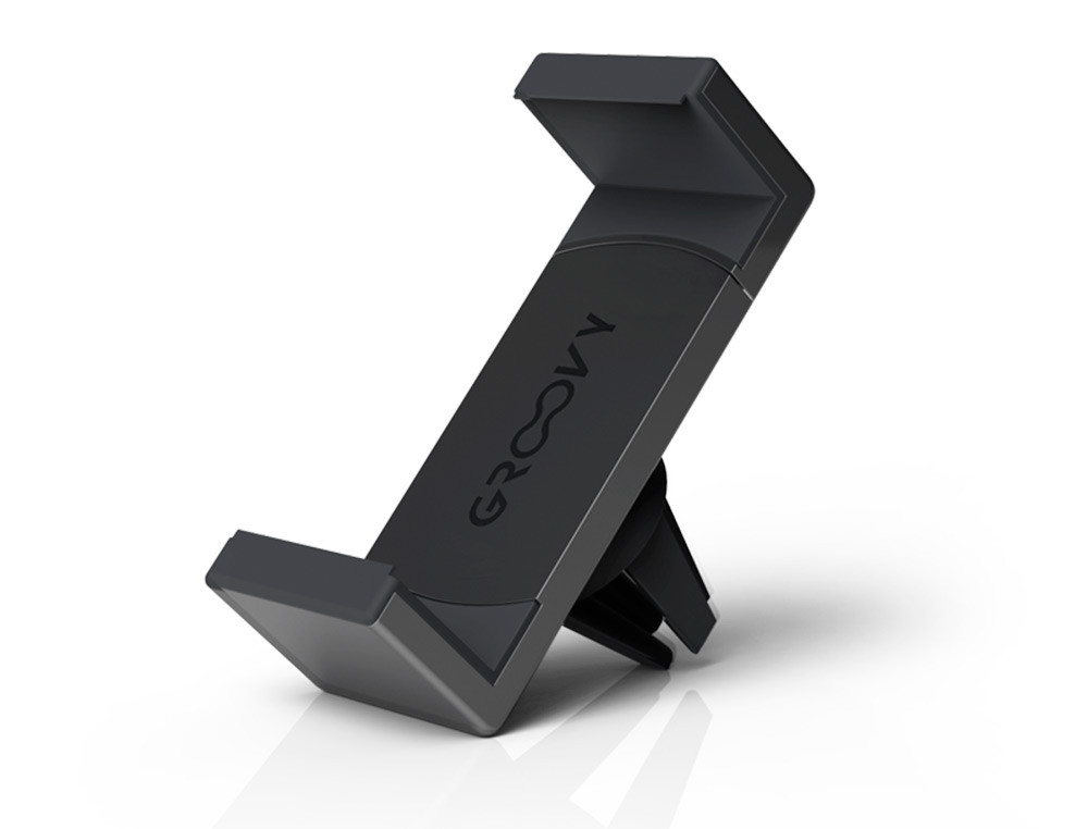 SUPORTE MOVEL PARA CARRO GROOVY ROTACAO 360 COR CINZA ESCURO