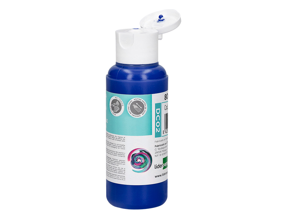 PINTURA ACRILICA LIDERPAPEL FRASCO DE 80 ML AZUL ULTRAMAR