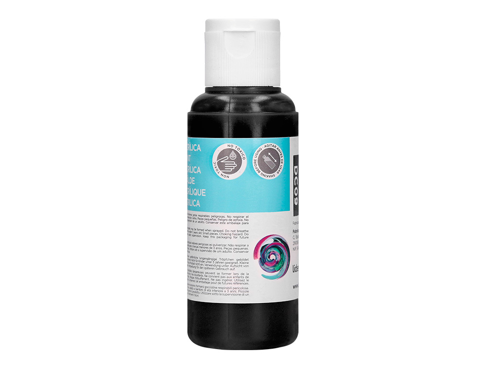 PINTURA ACRILICA LIDERPAPEL FRASCO DE 80 ML PRETO