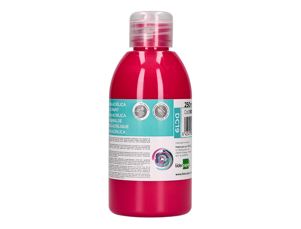 PINTURA ACRILICA LIDERPAPEL FRASCO DE 250 ML MAGENTA