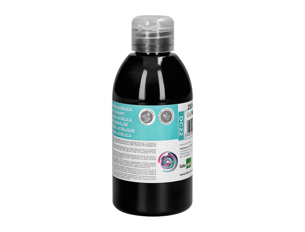 PINTURA ACRILICA LIDERPAPEL FRASCO DE 250 ML PRETO