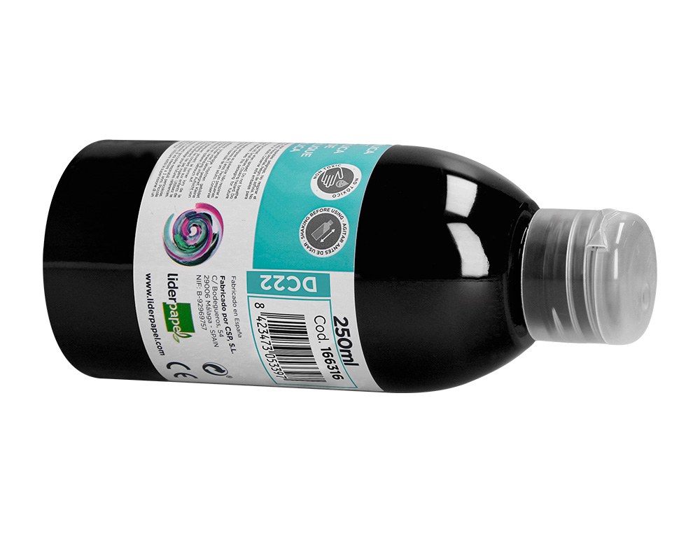 PINTURA ACRILICA LIDERPAPEL FRASCO DE 250 ML PRETO