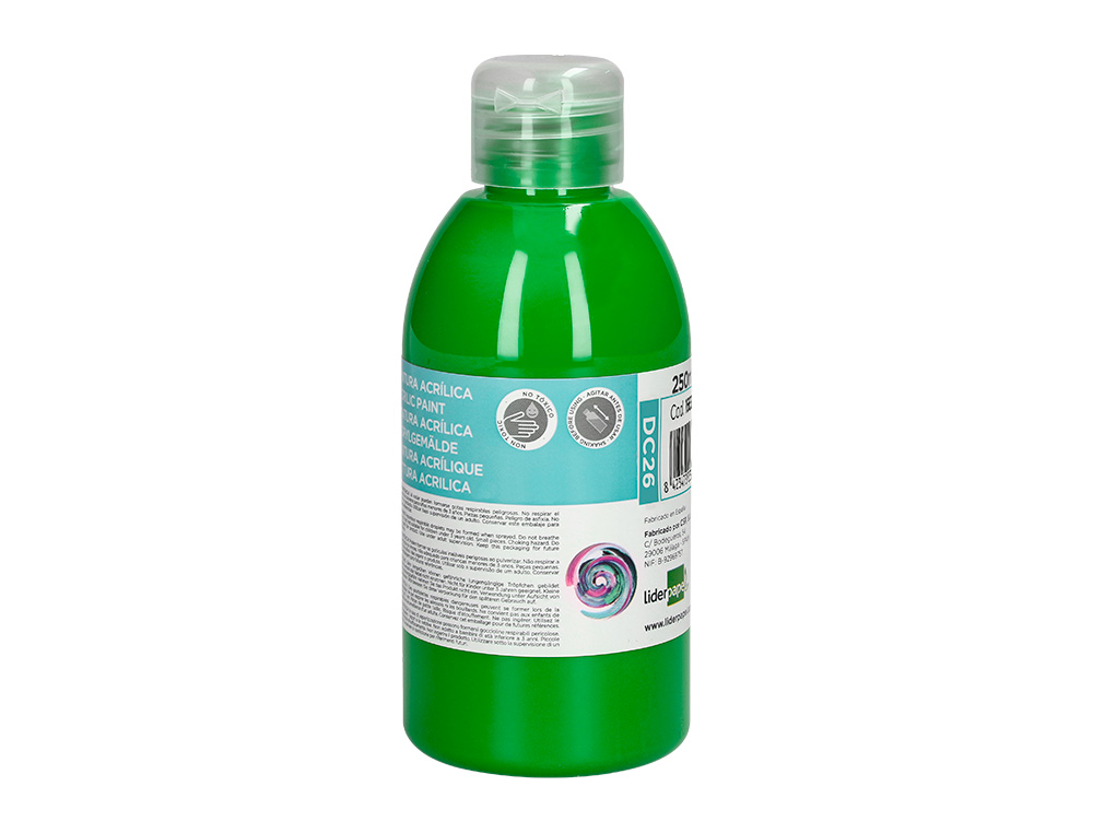 PINTURA ACRILICA LIDERPAPEL FRASCO DE 250 ML VERDE