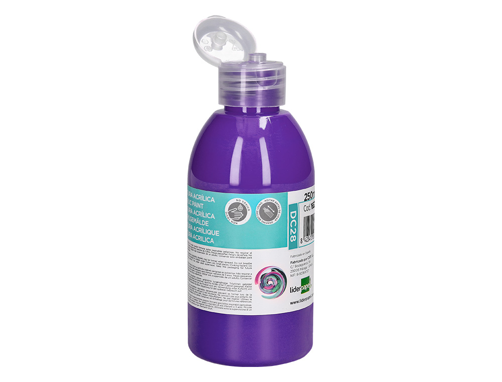 PINTURA ACRILICA LIDERPAPEL FRASCO DE 250 ML VIOLETA