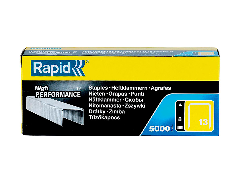 AGRAFES RAPID 13/8 MM GALVANIZADOS CAIXA DE 5000 UNIDADES