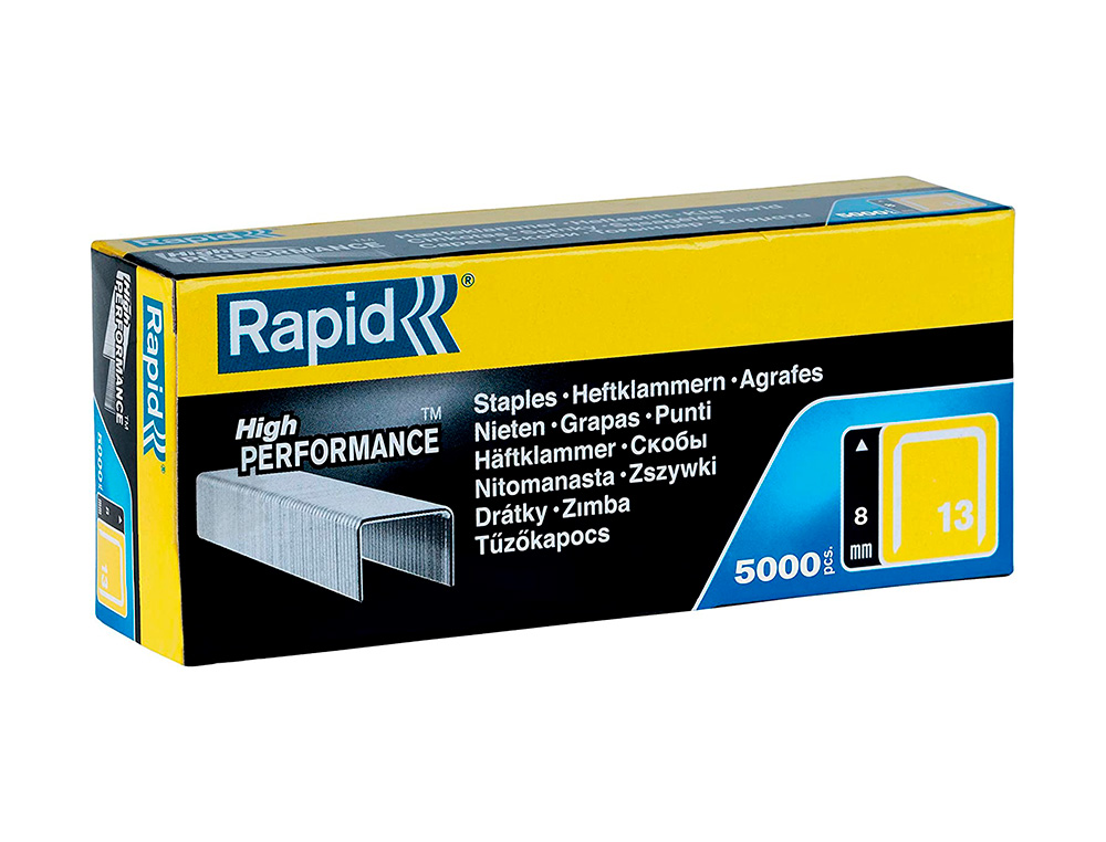 AGRAFES RAPID 13/8 MM GALVANIZADOS CAIXA DE 5000 UNIDADES