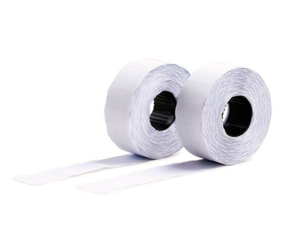 ETIQUETA ADESIVA AVERY ONDULADA PERMANENTE 26X16 MM BRANCA PARA ETIQUETADORA PL2/18 CAIXA DE 10 ROLOS DE 1200 UNIDADES