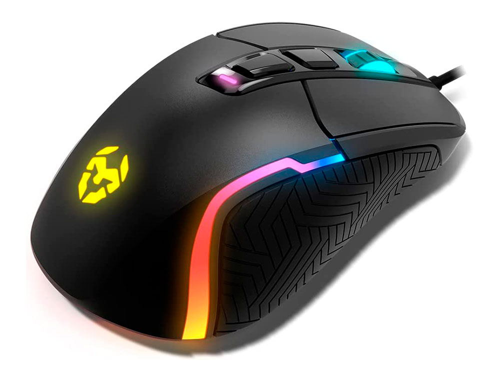 RATO KROM KICK GAMING RGB OTICO 800-6200 DPI 7 BOTOES ILUMINACAO LED RGB ARCO-IRIS