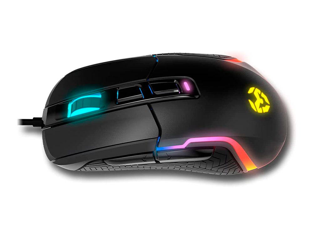 RATO KROM KICK GAMING RGB OTICO 800-6200 DPI 7 BOTOES ILUMINACAO LED RGB ARCO-IRIS