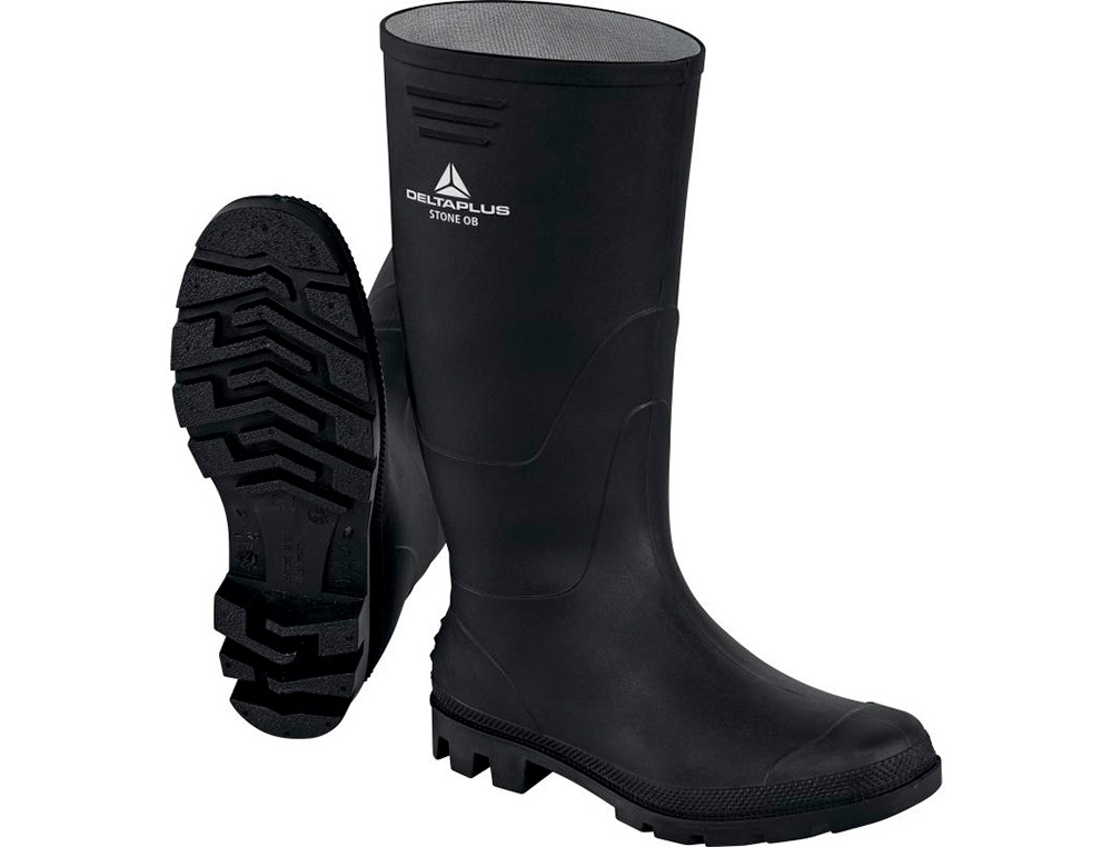 BOTAS DELTAPLUS DE SEGURANCA STONE PVC PRETO SOLA DE PITOES TAMANHO 43