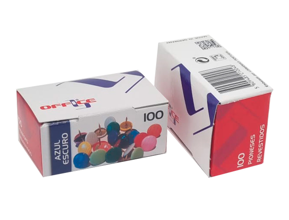 PIONESES LISMANIA OFFICE COR AZUL CAIXA DE 100 UNIDADES