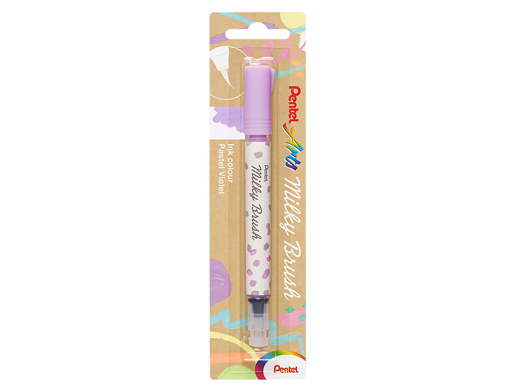 PINCEL PENTEL MILKY BRUSH COR PASTEL VIOLETA