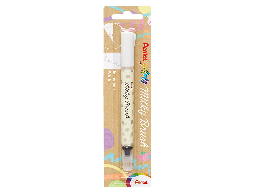 PINCEL PENTEL MILKY BRUSH COR PASTEL BRANCO