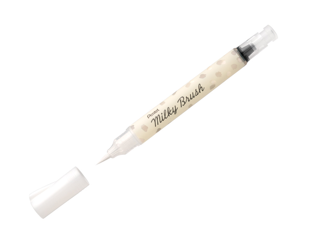 PINCEL PENTEL MILKY BRUSH COR PASTEL BRANCO
