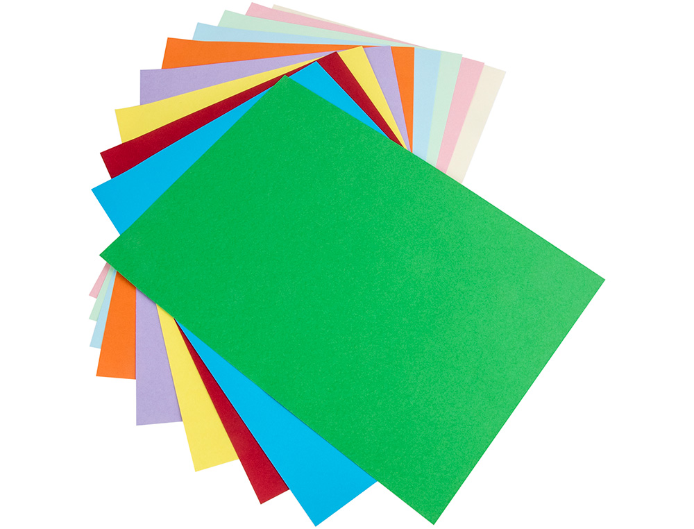 CARTOLINA LIDERPAPEL 50X65 CM 180 GR 25 CORES SORTIDAS PACK DE 25 UNIDADES