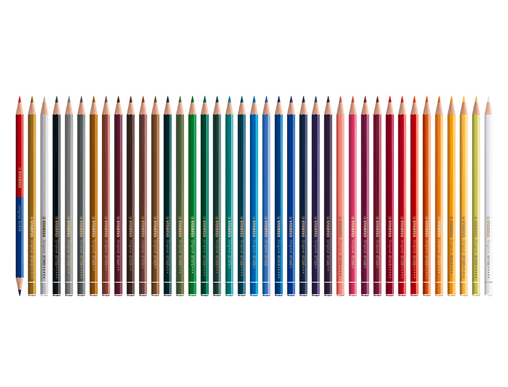LAPIS DE COR STABILO AGUARELAVEIS ORIGINAL ARTY ESTOJO METALICO DE 24 CORES SORTIDAS
