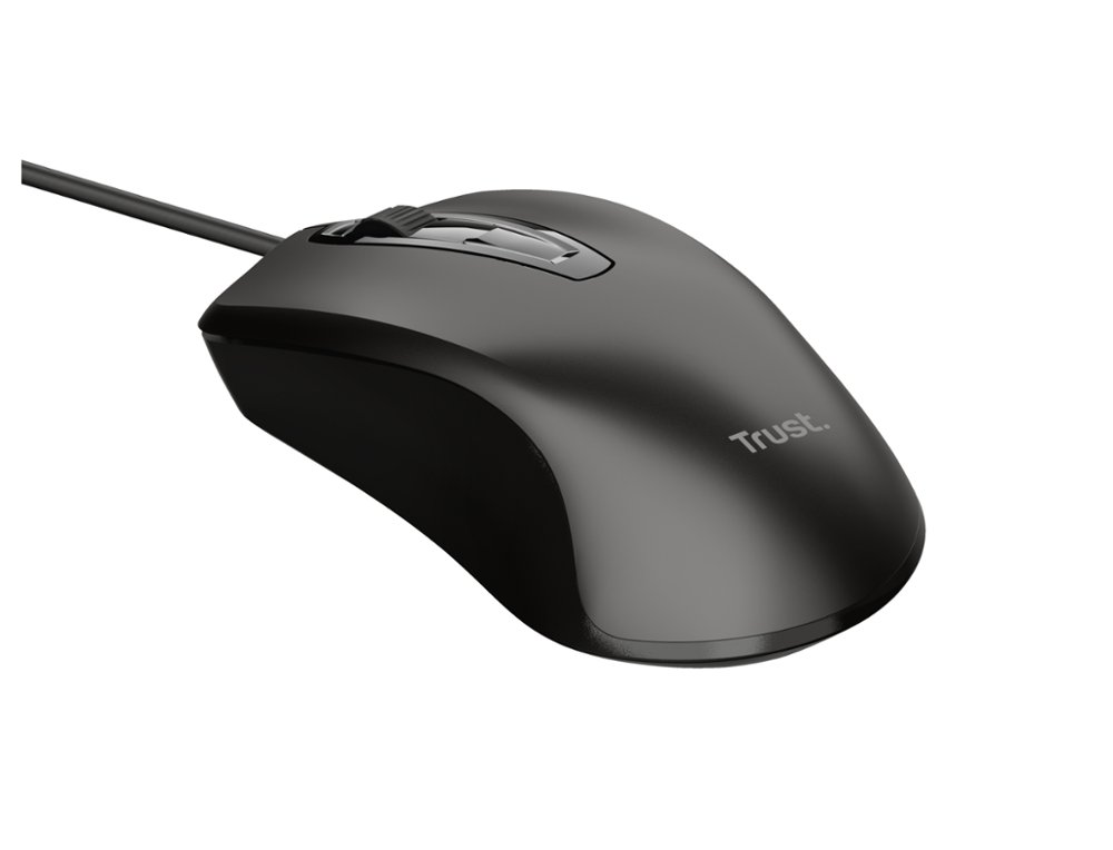 RATO TRUST BASIC OTICO 4 BOTOES 1200 DPI USB 2.0 COR PRETO