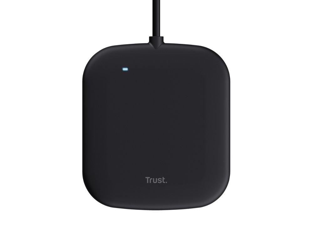 LEITOR DE CARTOES INTELIGENTES TRUST CETO SEM CONTACTO USB-A COR PRETO