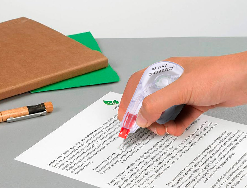 CORRETOR Q-CONNECT FITA BRANCO 5 MM X 12 M