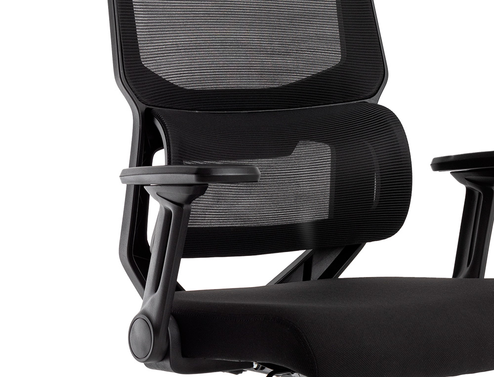 CADEIRA DE ESCRITORIO Q-CONNECT LUCCA MALHA BASE METAL ALT MAX 1090 MM LARG 700 MM PROF 650 MM RODAS PREMIUM COR PRETO