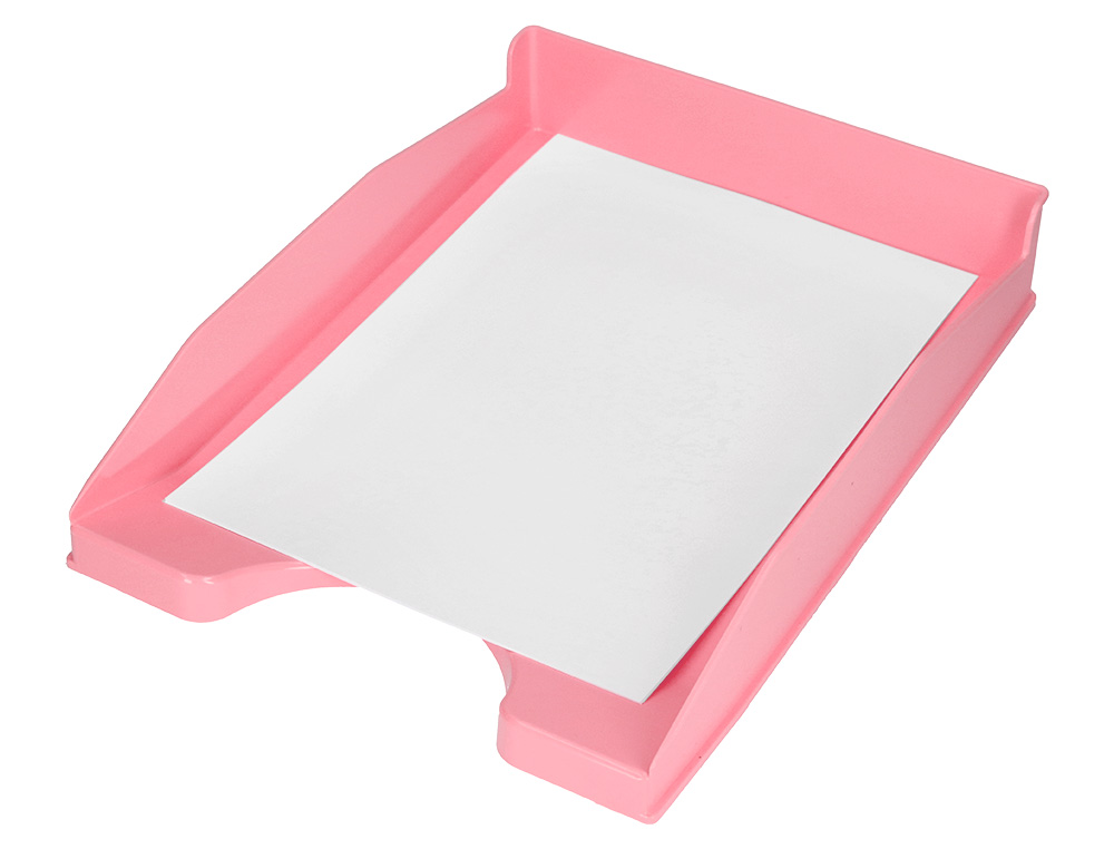 TABULEIRO DE SECRETARIA Q-CONNECT PLASTICO ROSA PASTEL OPACO