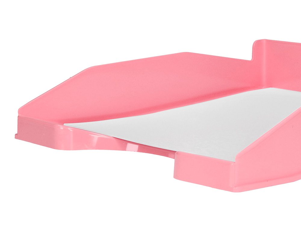 TABULEIRO DE SECRETARIA Q-CONNECT PLASTICO ROSA PASTEL OPACO