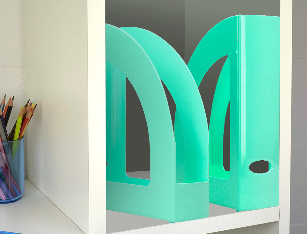 PORTA REVISTAS PLASTICO Q-CONNECT COR MENTA