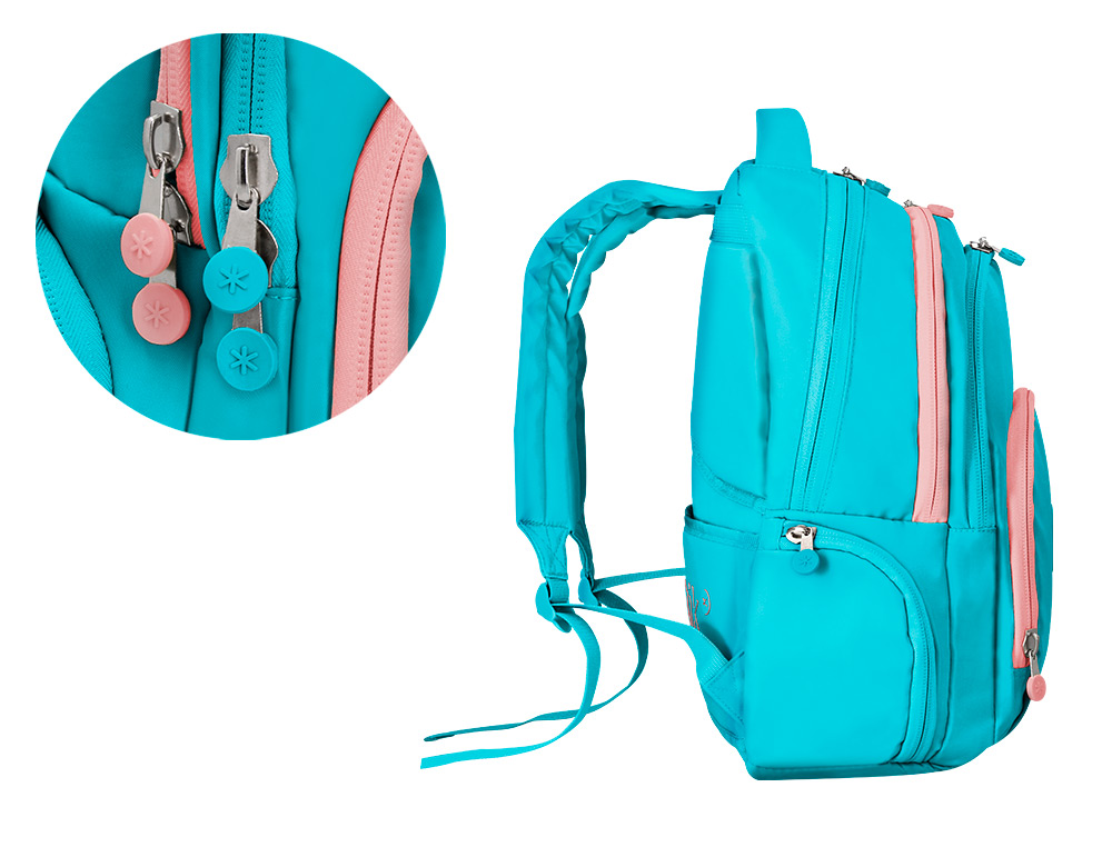 MOCHILA ANTARTIK MULTIBOLSO 19L COMPARTIMENTO PARA PORTATIL E TABLET COR TURQUESA 450X160X300 MM