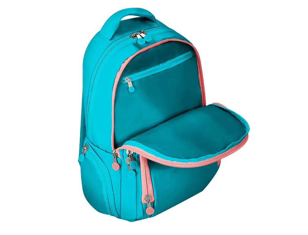 MOCHILA ANTARTIK MULTIBOLSO 19L COMPARTIMENTO PARA PORTATIL E TABLET COR TURQUESA 450X160X300 MM
