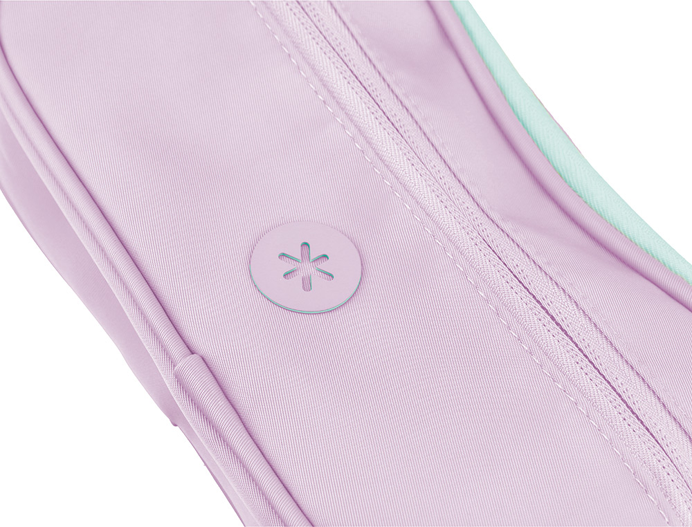 ESTOJO ESCOLAR ANTARTIK 3 COMPARTIMENTOS COMPLEMENTO DA MOCHILA COR ROXO 100X60X220 MM