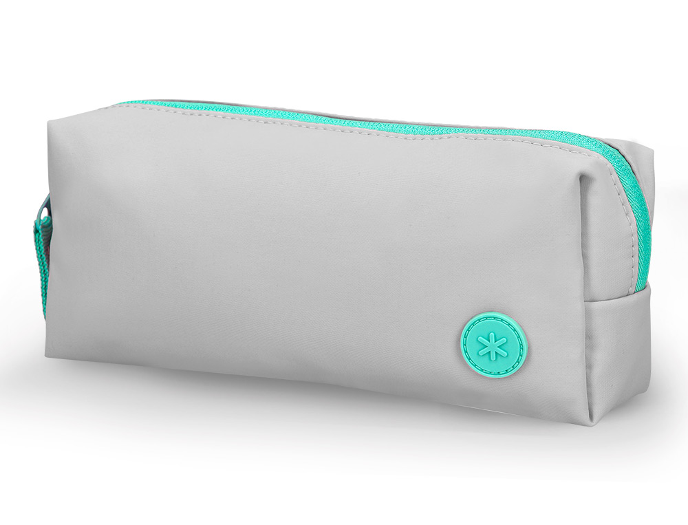 ESTOJO ESCOLAR ANTARTIK 1 COMPARTIMENTO COMPLEMENTO DA MOCHILA TEENS COR CINZA 80X55X210 MM