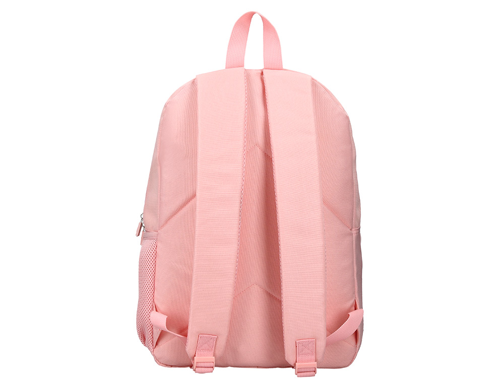 MOCHILA ESCOLAR LIDERPAPEL BOLSO LATERAL ELASTICO COR ROSA 400X125X300 MM